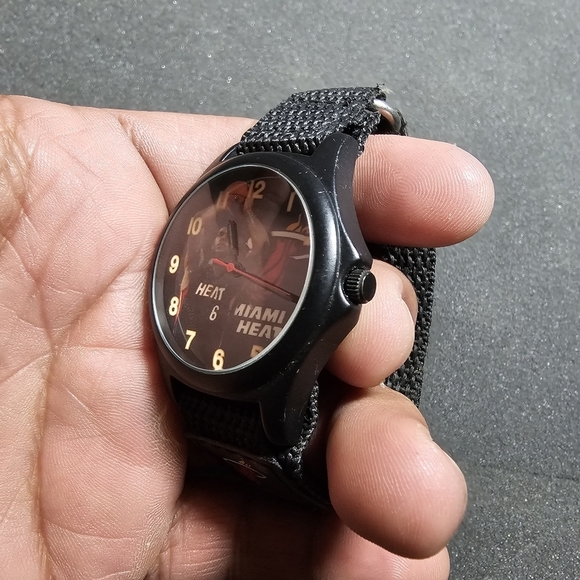 Game Time Miami Heat Quartz Watch Black With Bkack Nato Strap Working shows sign - Picture 5 of 9